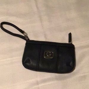Guess blue wristlet preowned in great condition